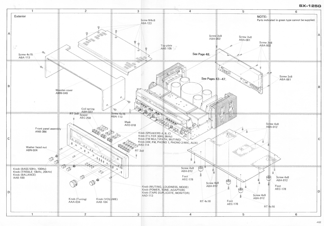 Pioneer SX-1250 manual 