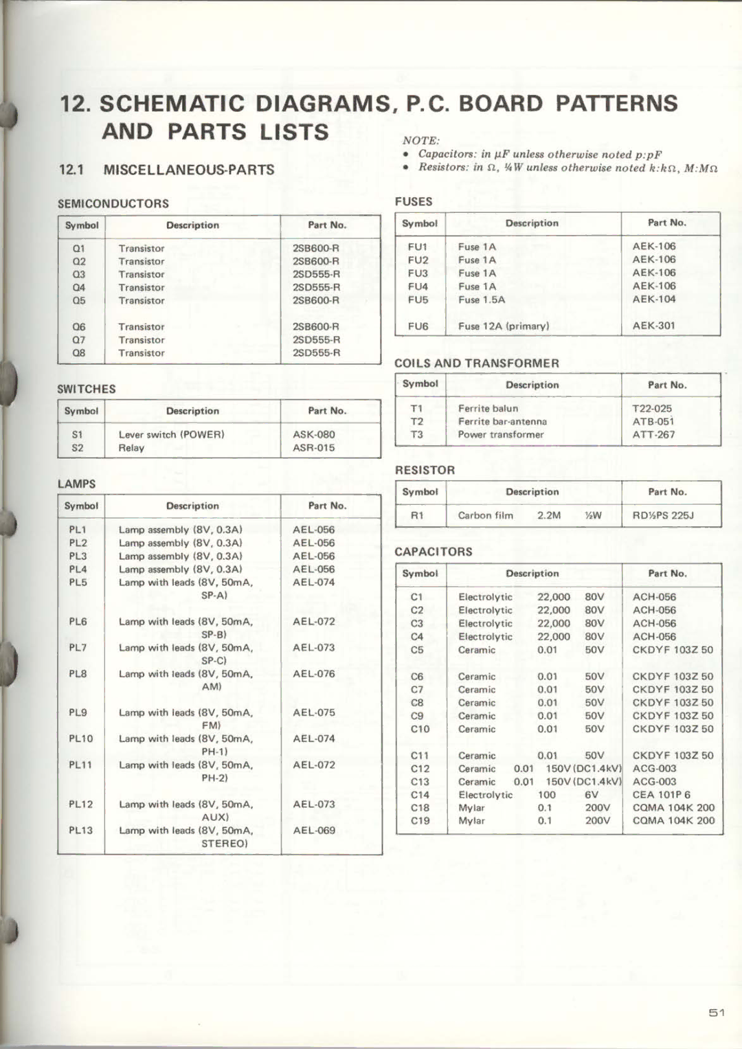 Pioneer SX-1250 manual 