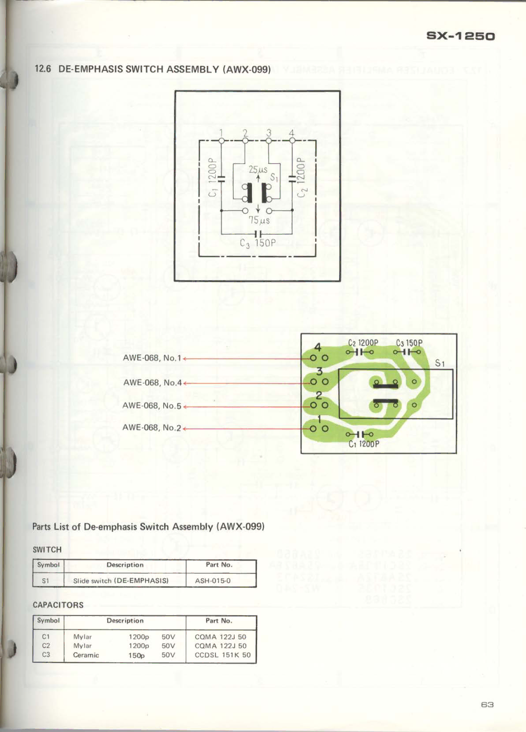 Pioneer SX-1250 manual 