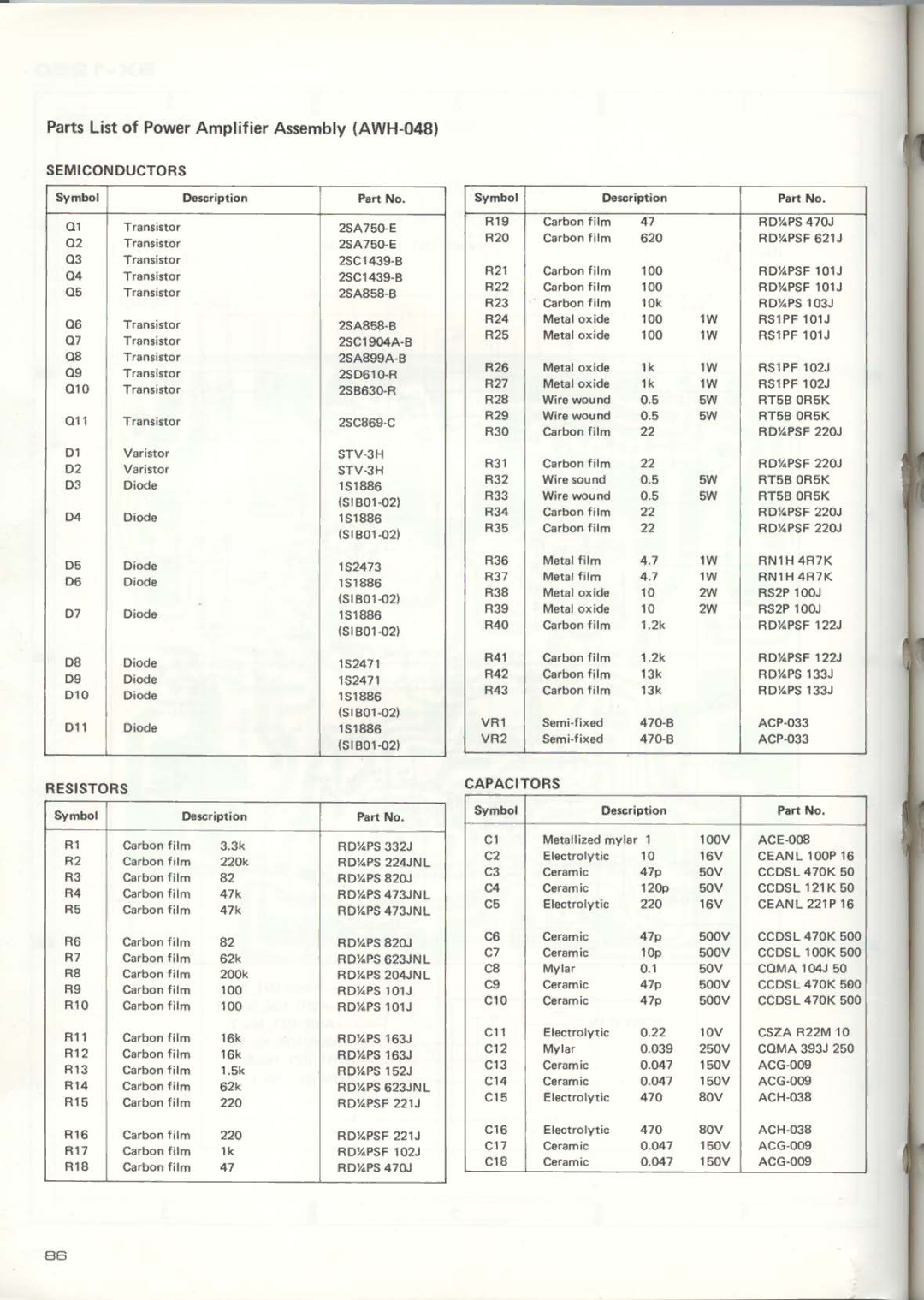 Pioneer SX-1250 manual 