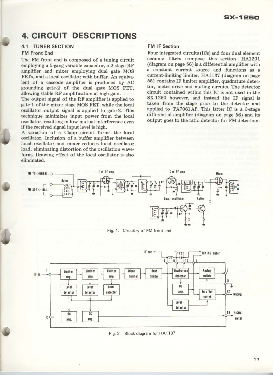 Pioneer SX-1250 manual 