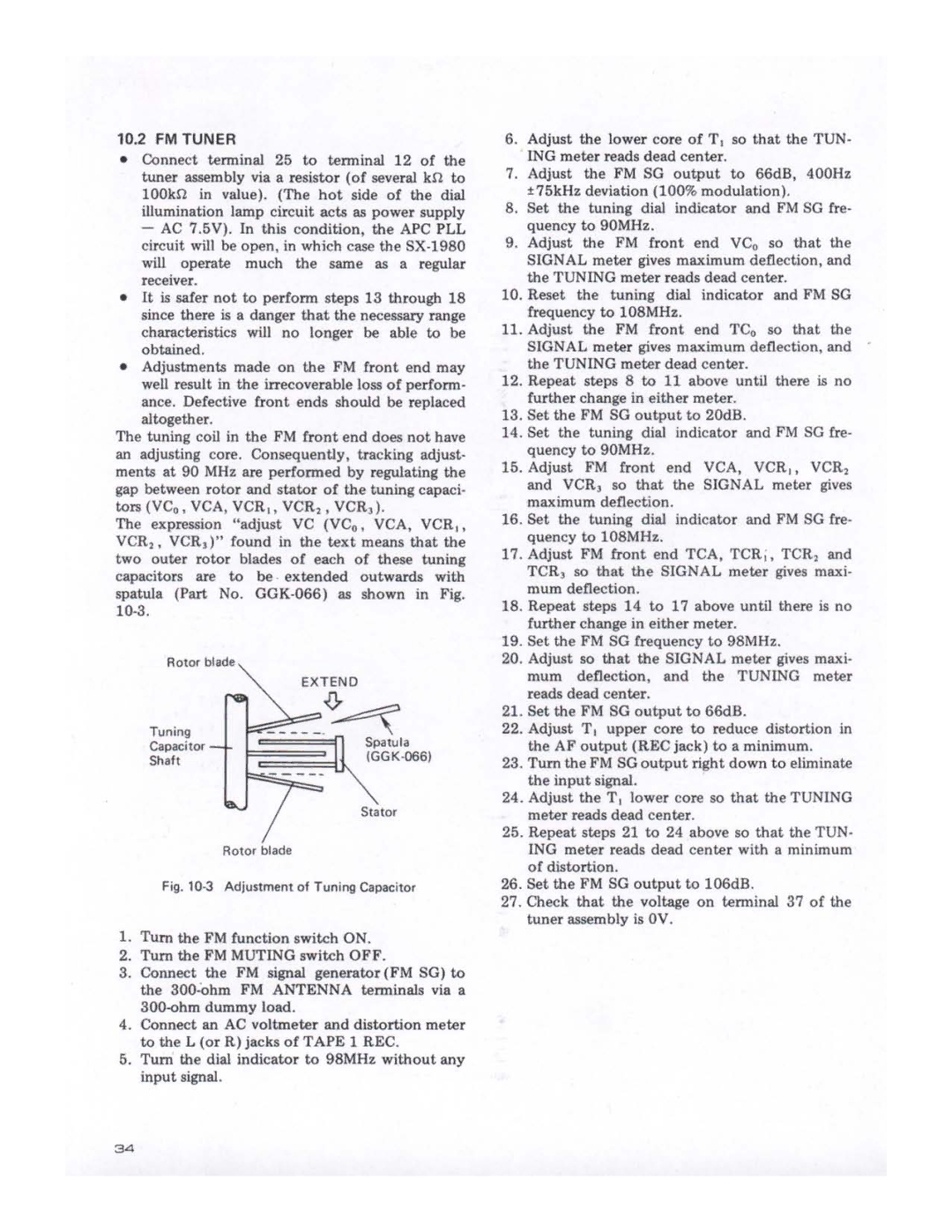 Pioneer SX-1980 manual 