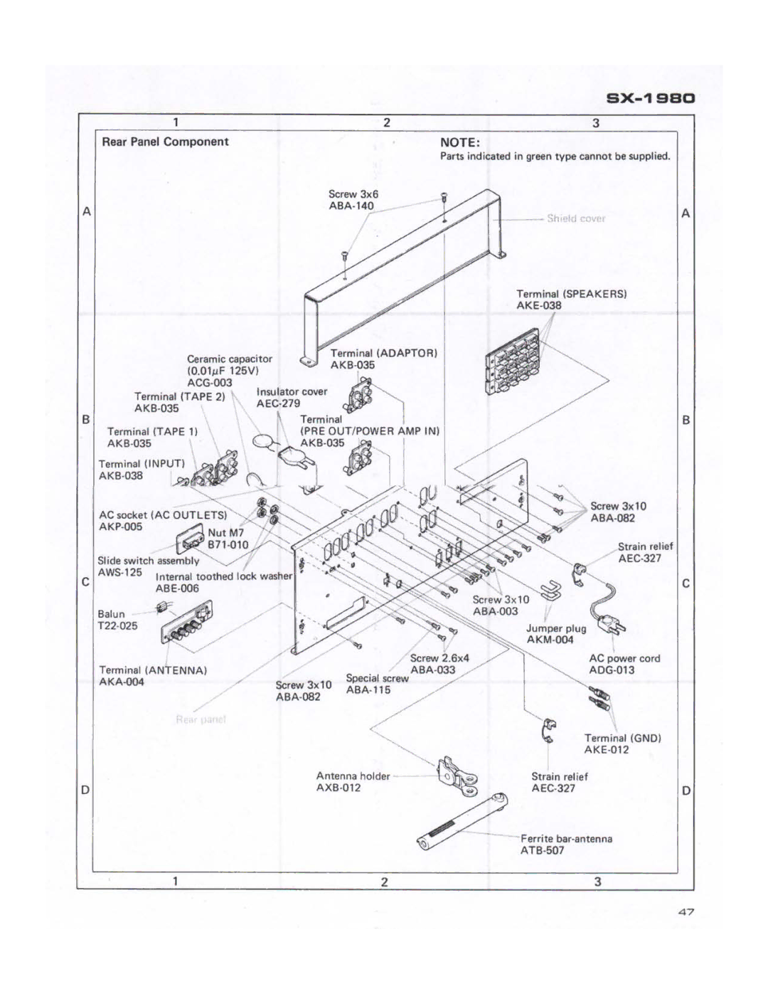 Pioneer SX-1980 manual 