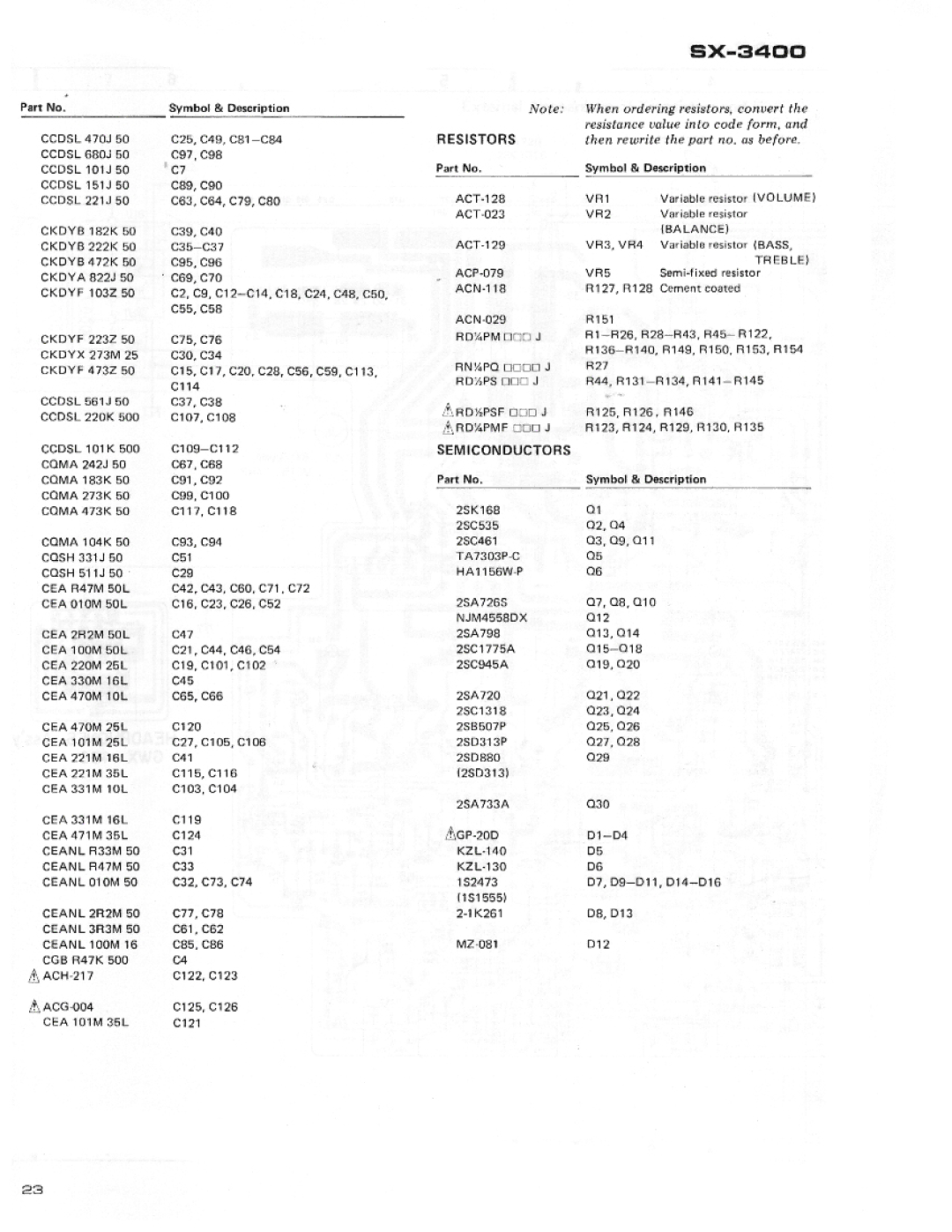 Pioneer SX-3400 manual 