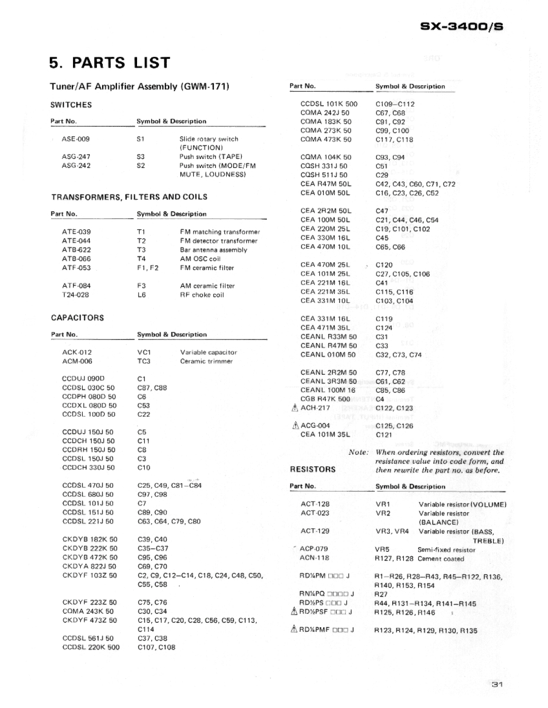 Pioneer SX-3400 manual 