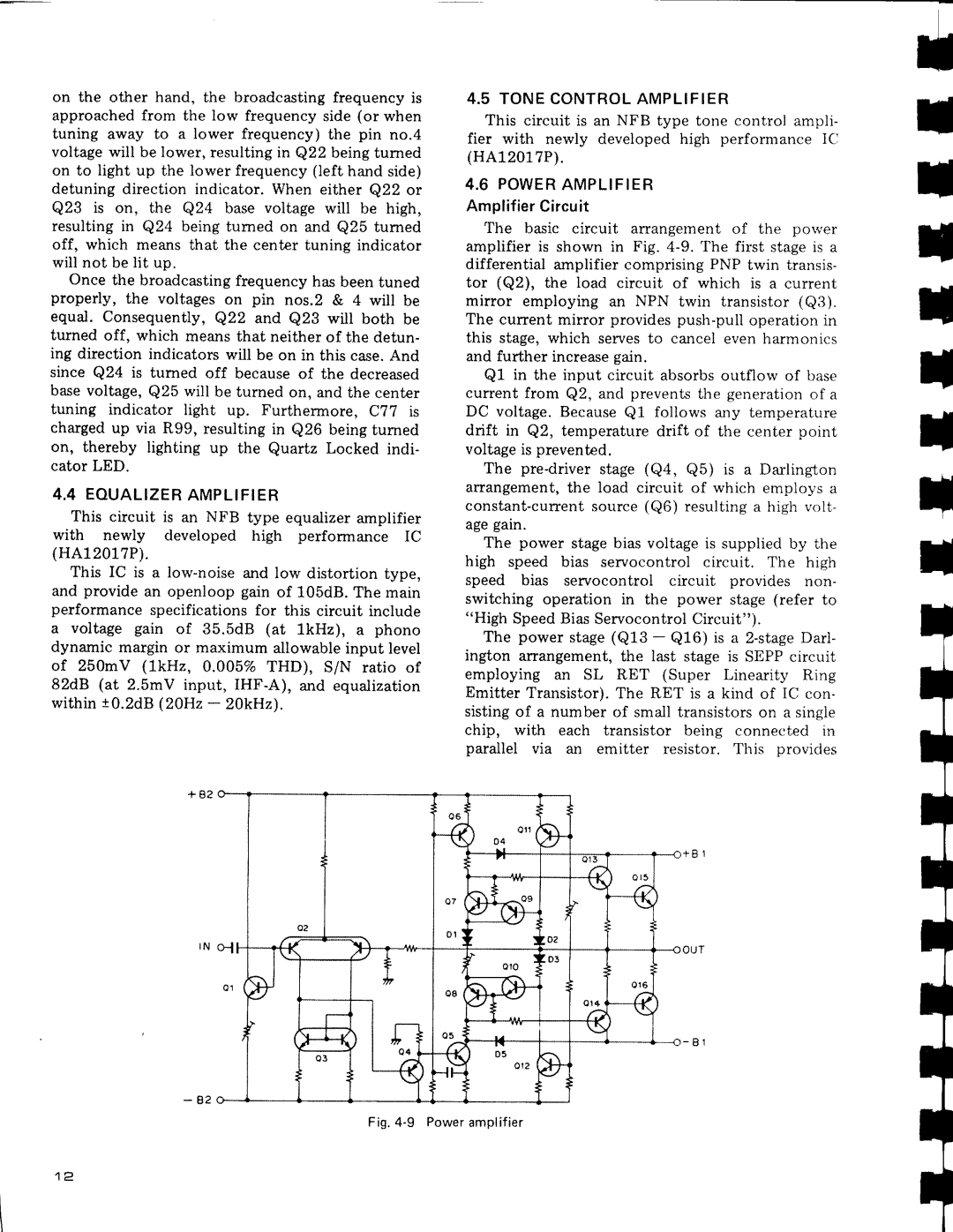 Pioneer SX-3800 manual Poweramplifier 