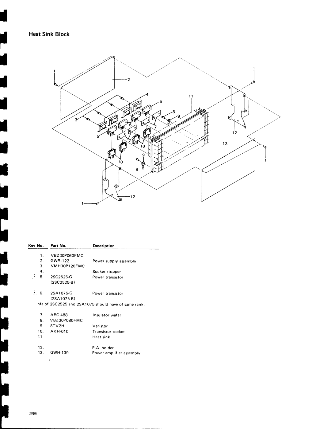 Pioneer SX-3800 manual Heat Sink Block, H 1 3 