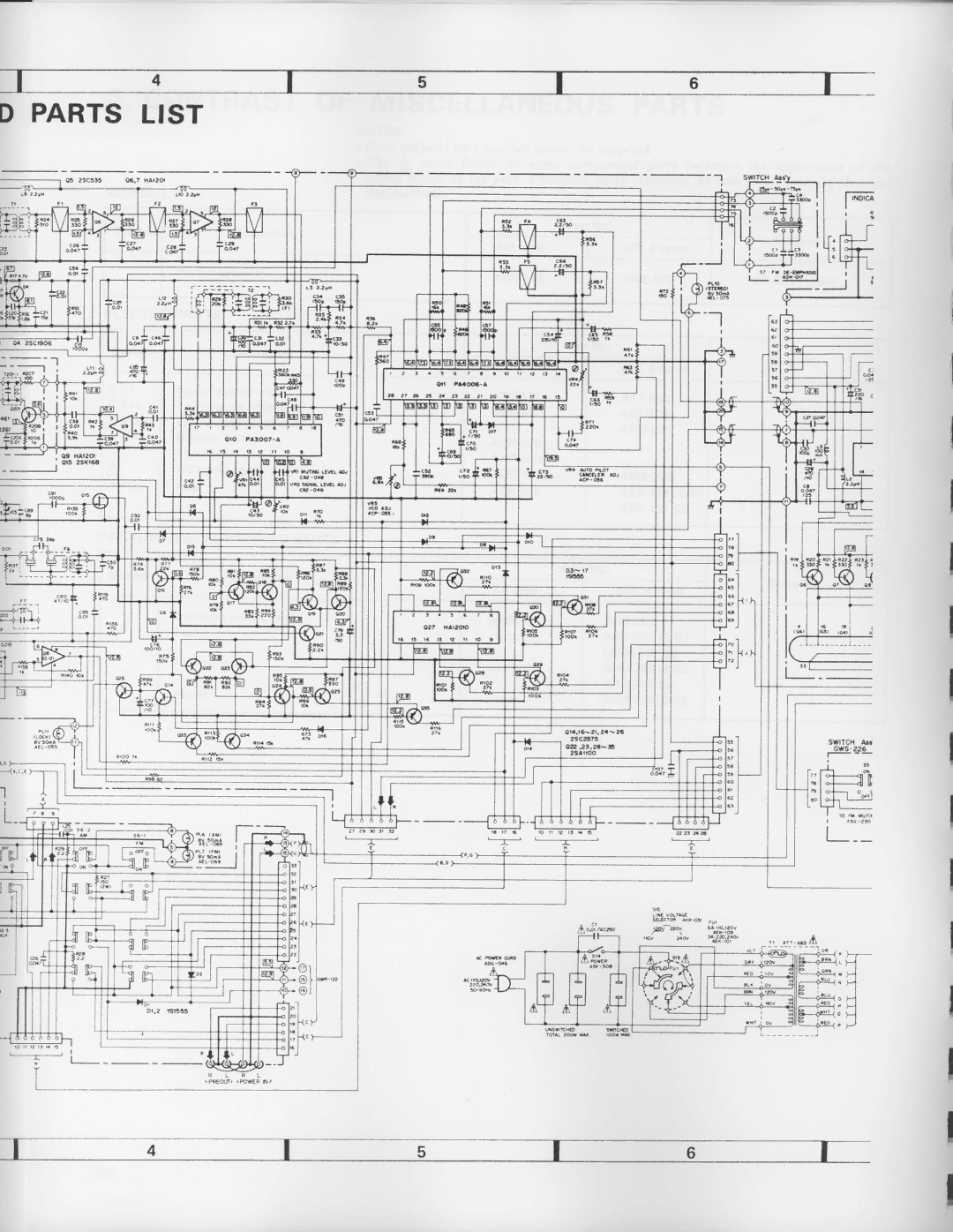 Pioneer SX-3800 manual Parts List, Il,*3 