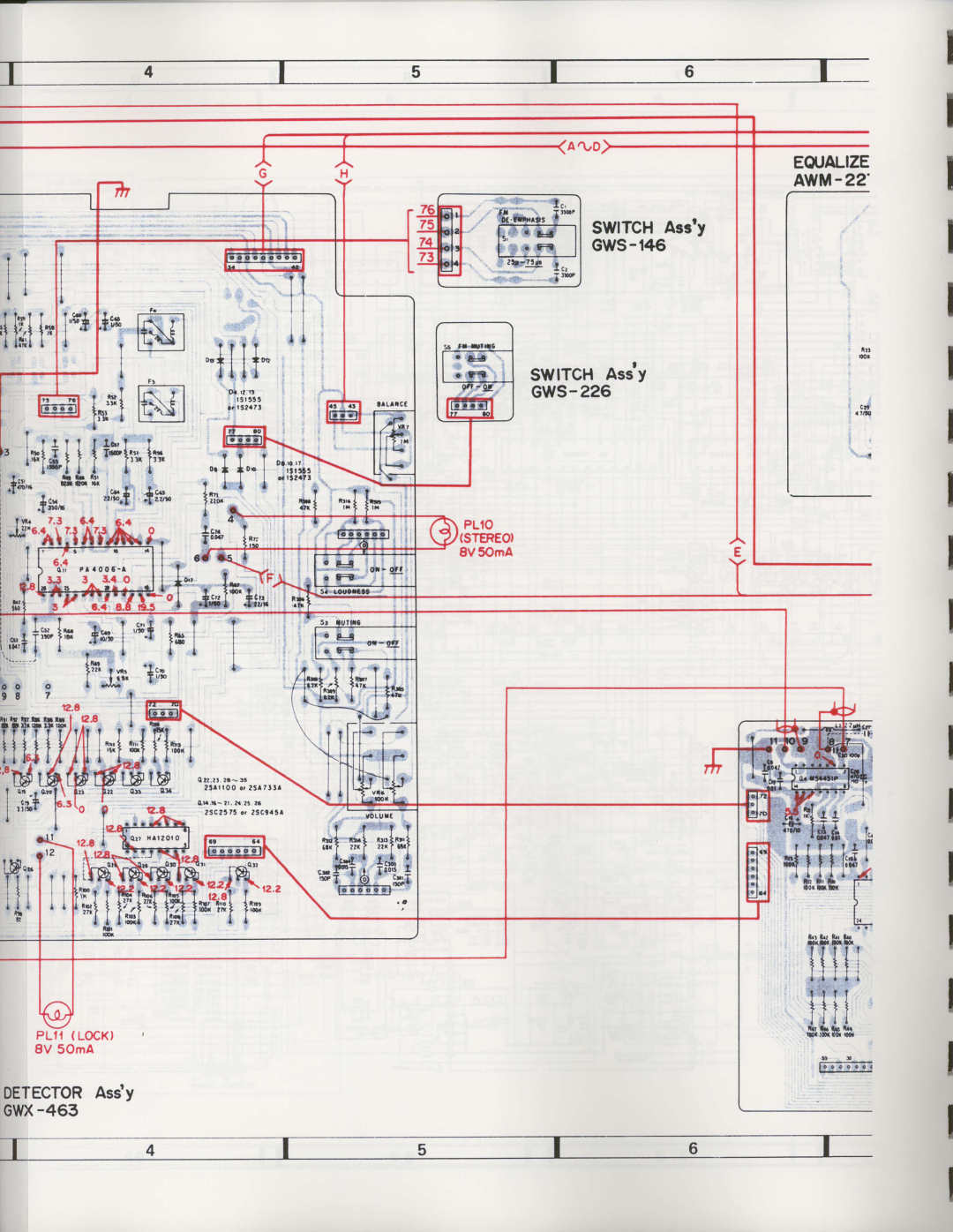 Pioneer SX-3800 manual i.ls, tn, t + +, d16l, a,rr, ? t ?, $ll1rl, ilIl, EOUALIZE AWM SWITCHAssy GWS-146 SWITCHAssy GWS-226 