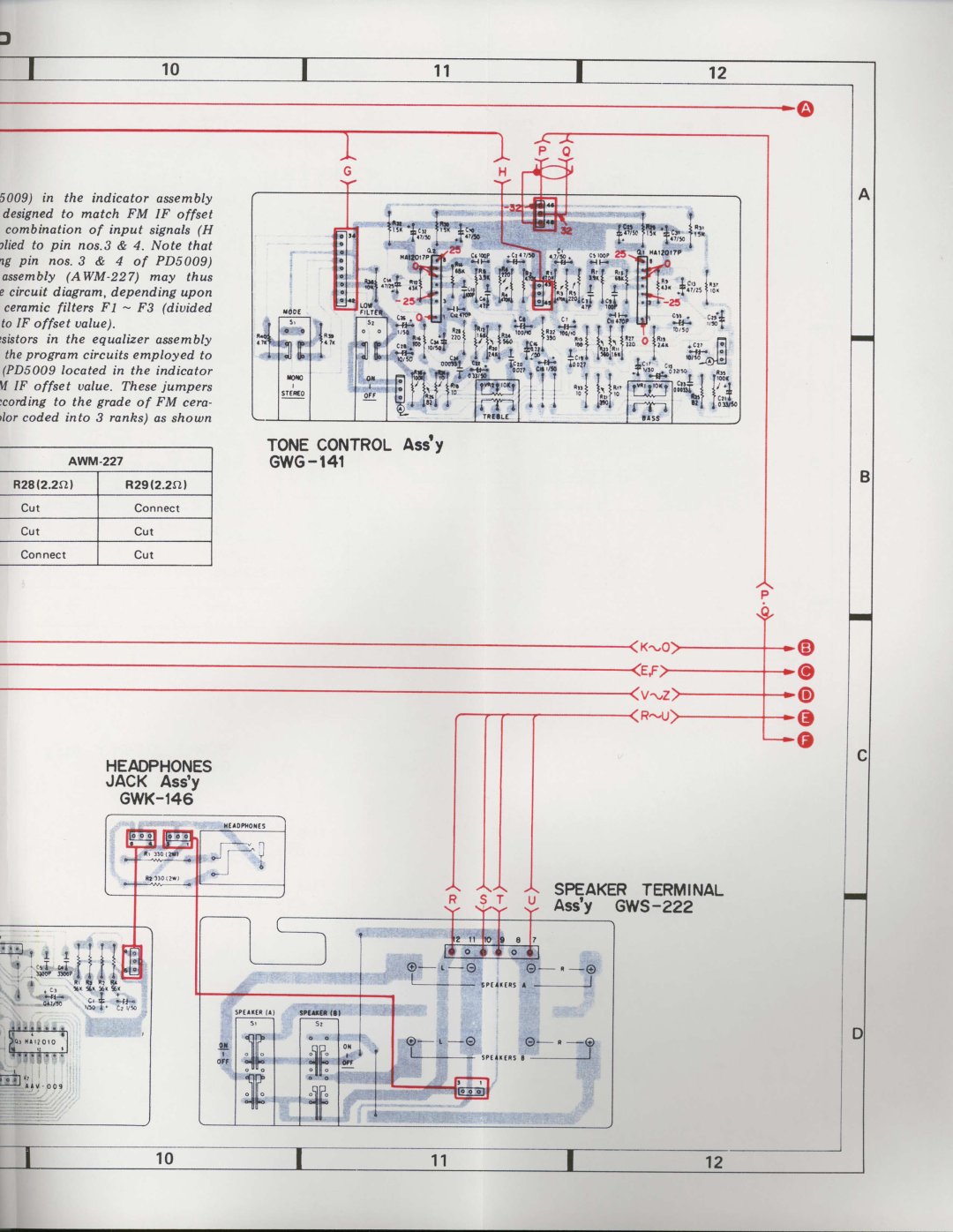 Pioneer SX-3800 manual o o e e, i,,tii, I F , I t, rtrf, TONECONTROLAssy, HEADPHONES JACK Assy GWK-146 