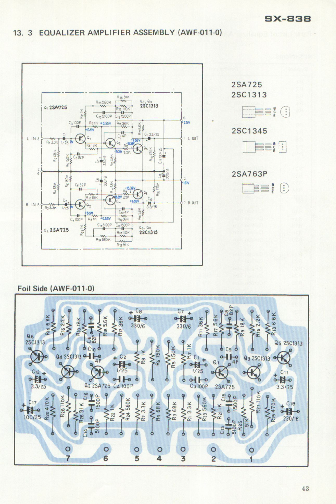 Pioneer SX-838 manual 