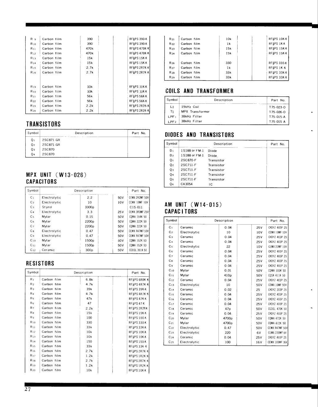 Pioneer SX-9000 service manual CILSA1DTRAISFRMER, XU N r T Wl 3 -0 2, DIDTSA1DTRAISISTllRS, Fcurr 