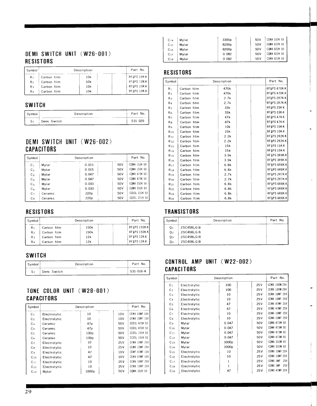 Pioneer SX-9000 service manual Msl w t T cuHN r T w 2 6 0 0, Rtsistrs, Switch, Traisistrs, TtNECtLRUNITW2B tl1 