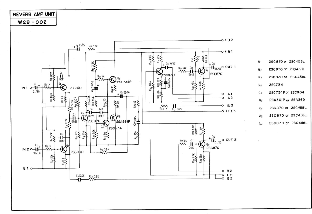 Pioneer SX-9000 service manual Reverbamptjnit w 2 8 O O, Qs 25C734P Cr33/s Q2 O3 Qa as 