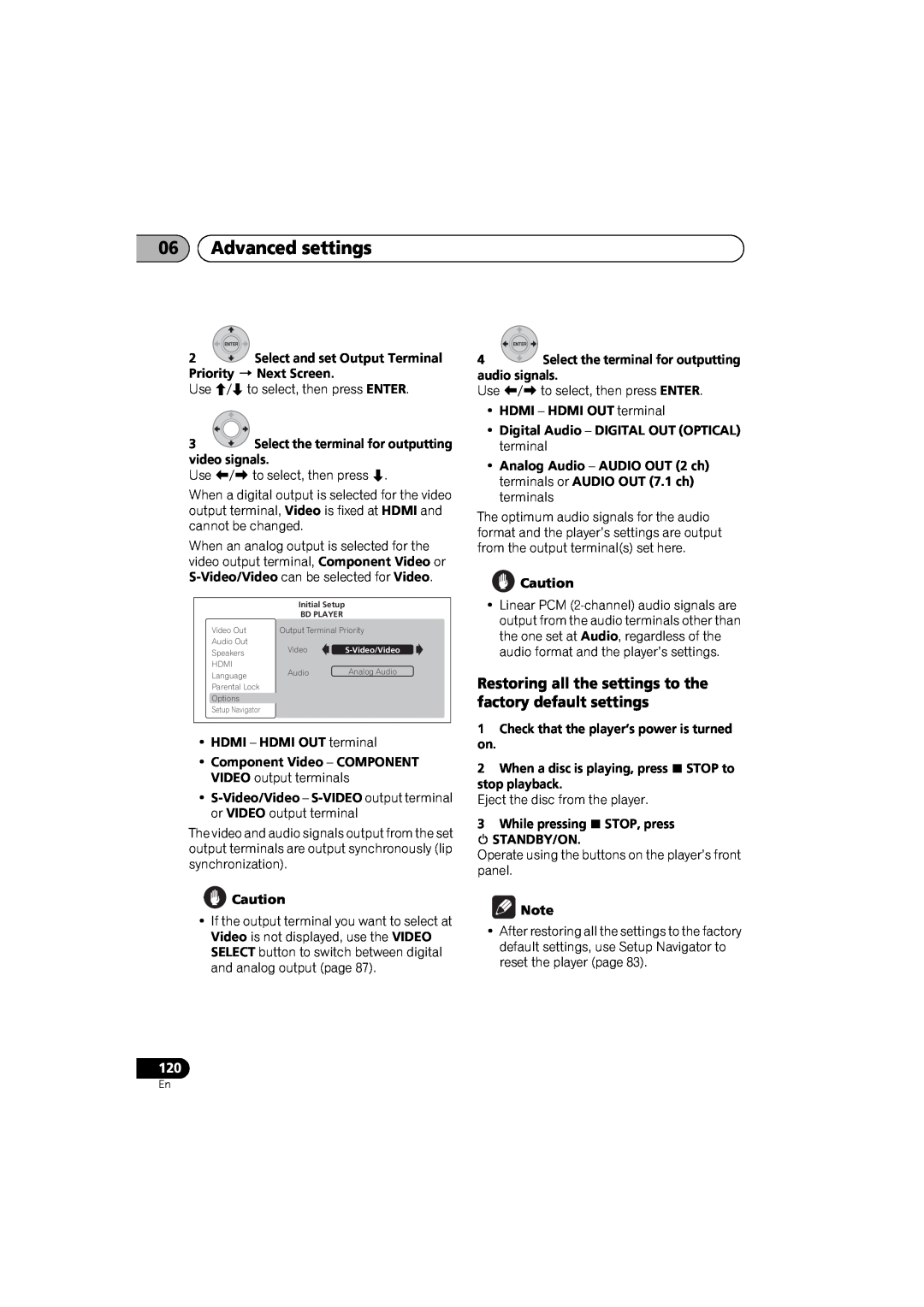 Pioneer SX-LX03 manual Advanced settings, Priority  Next Screen 