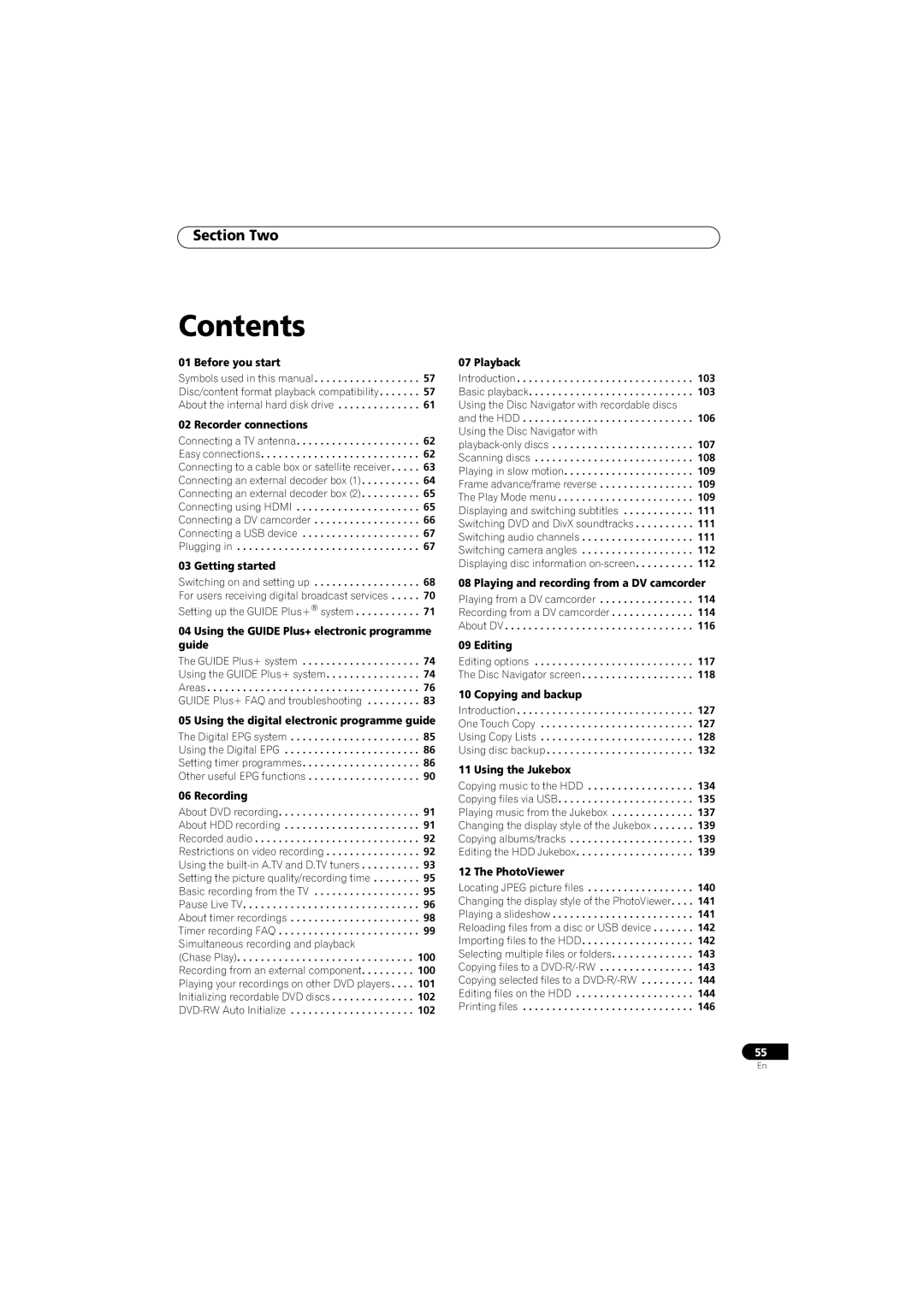 Pioneer SX-LX70SW Recorder connections, Using the Guide Plus+ electronic programme guide, Recording, Playback, Editing 