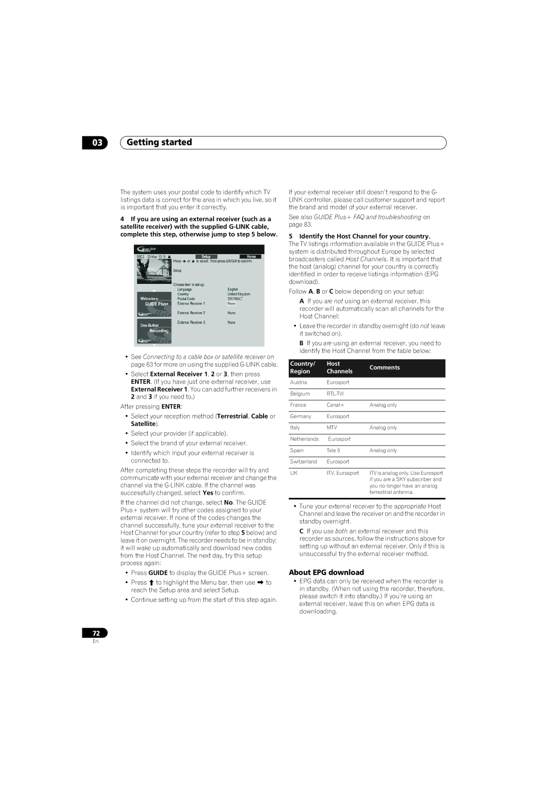 Pioneer SX-LX70SW manual About EPG download, See also Guide Plus+ FAQ and troubleshooting on 