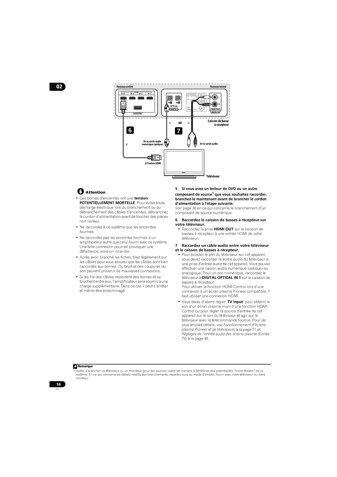 Pioneer SX-LX70SW operating instructions Téléviseur, Si vous avez un lecteur de DVD ou un autre 