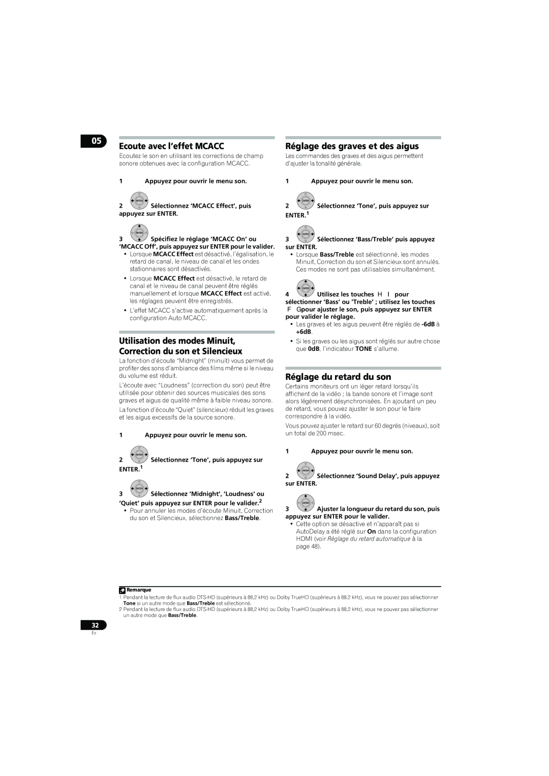 Pioneer SX-LX70SW operating instructions Ecoute avec l’effet Mcacc, ENTER.1 