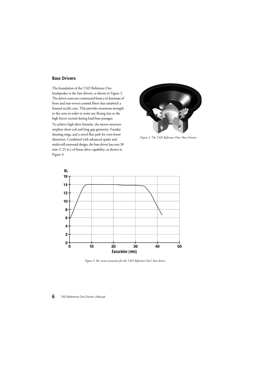 Pioneer TAD-R1 owner manual TAD Reference One’s Bass Drivers 