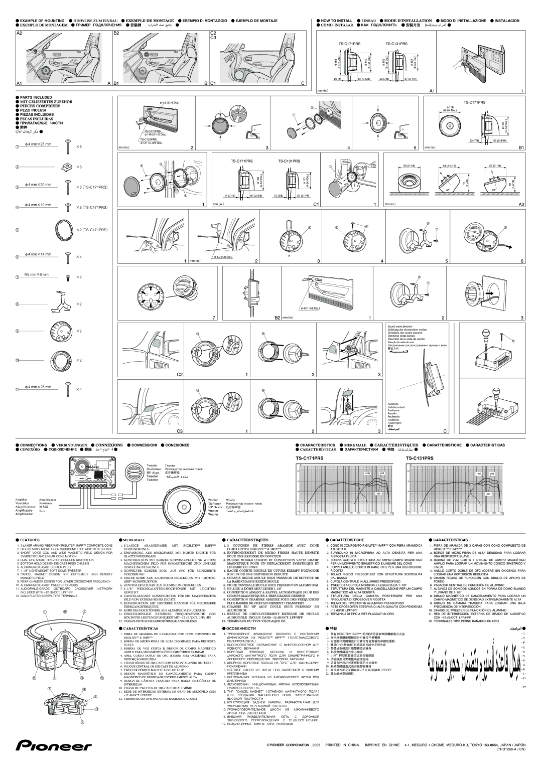 Pioneer TS-C131PRS, TS-C171PRS manual 