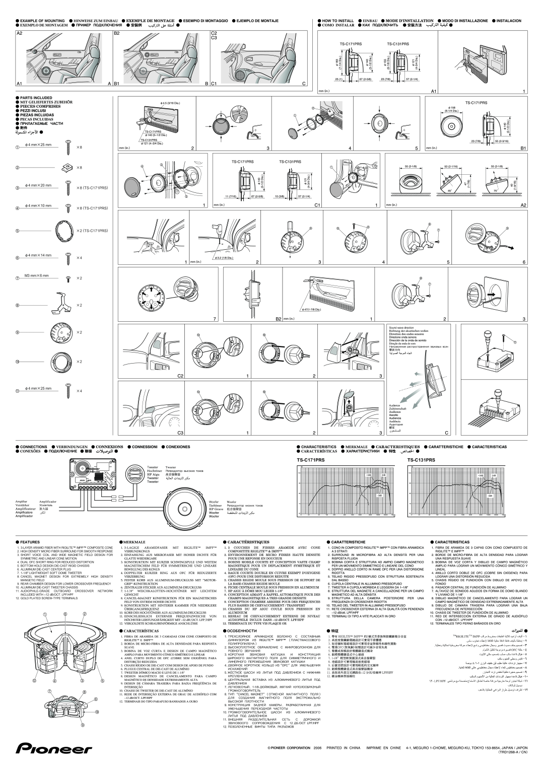 Pioneer TS-C131PRS, TS-C171PRS manual 