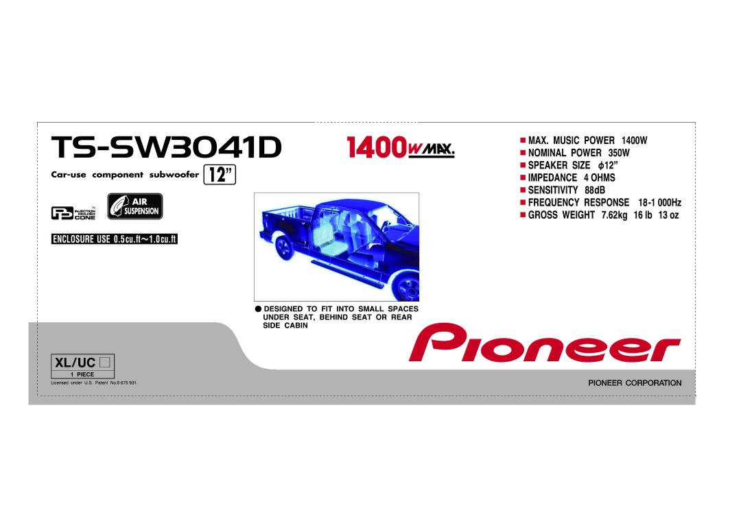 Pioneer TS-SW3041D manual 