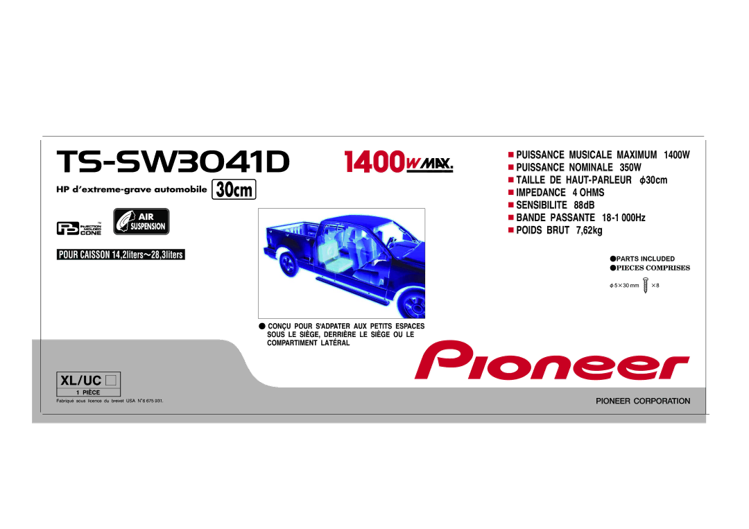 Pioneer TS-SW3041D manual 