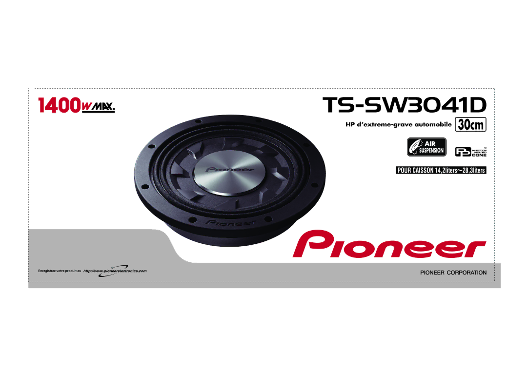 Pioneer TS-SW3041D manual 