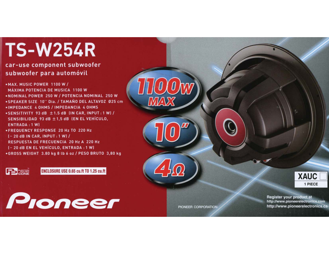Pioneer TS-W304R instruction manual 