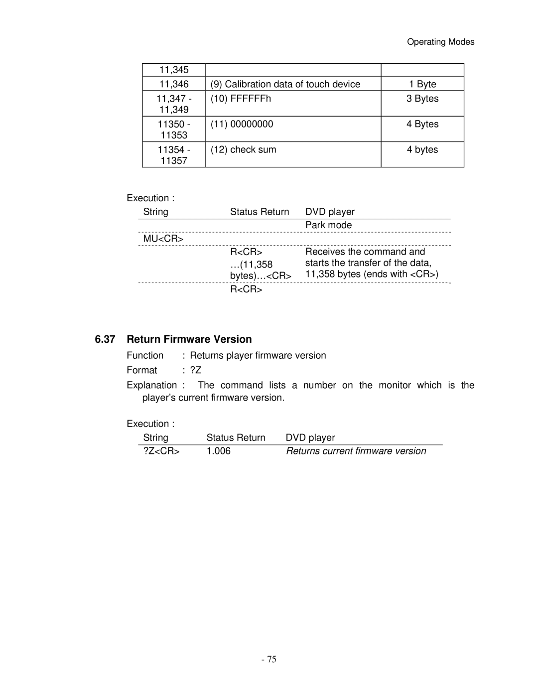 Pioneer V8000 manual Return Firmware Version, Mucr RCR 