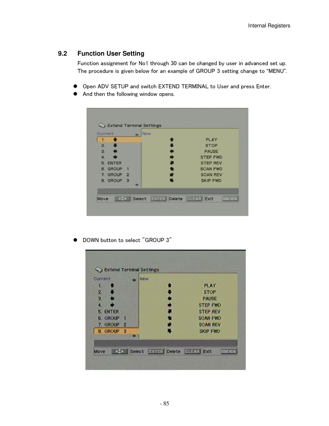 Pioneer V8000 manual Function User Setting 