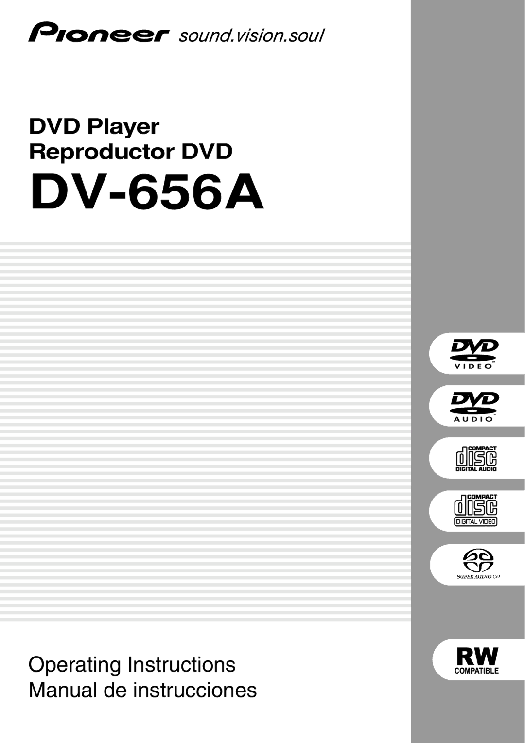 Pioneer VRD1160-A operating instructions DV-656A 