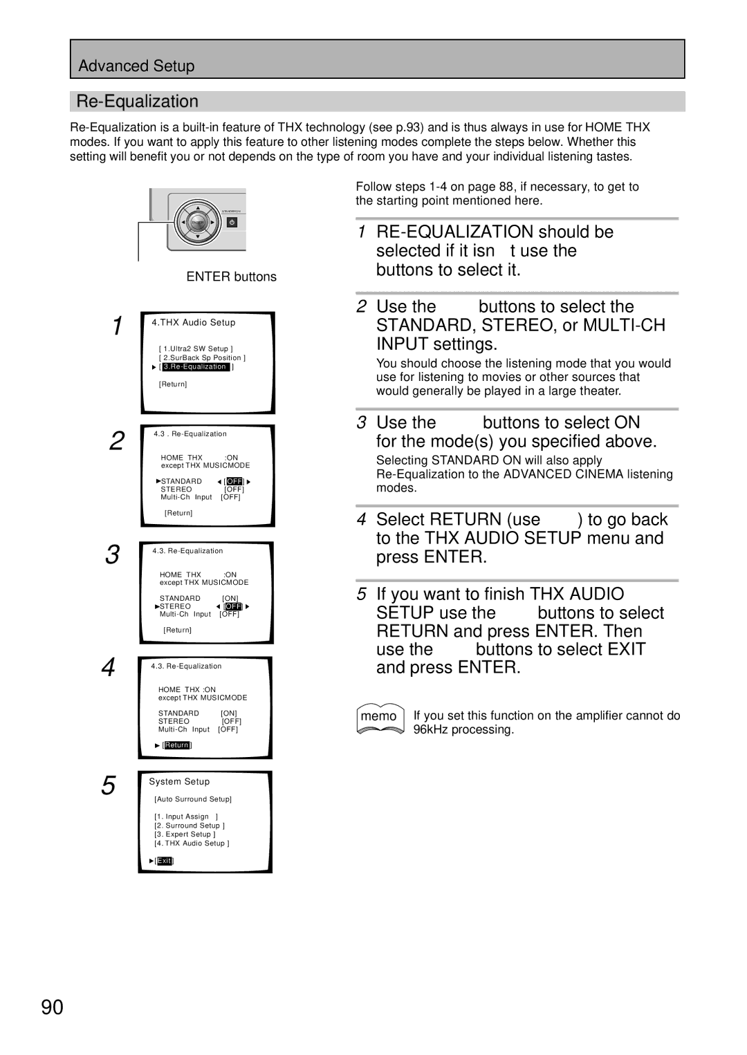 Pioneer VSA-AX10 operating instructions Re-Equalization 