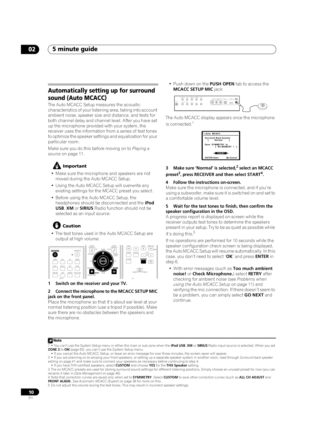 Pioneer VSX-01TXH manual Follow the instructions on-screen 