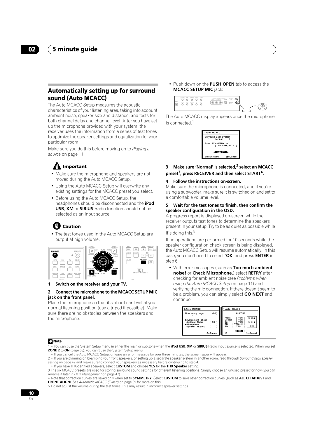 Pioneer VSX-03TXH manual Follow the instructions on-screen, Check 