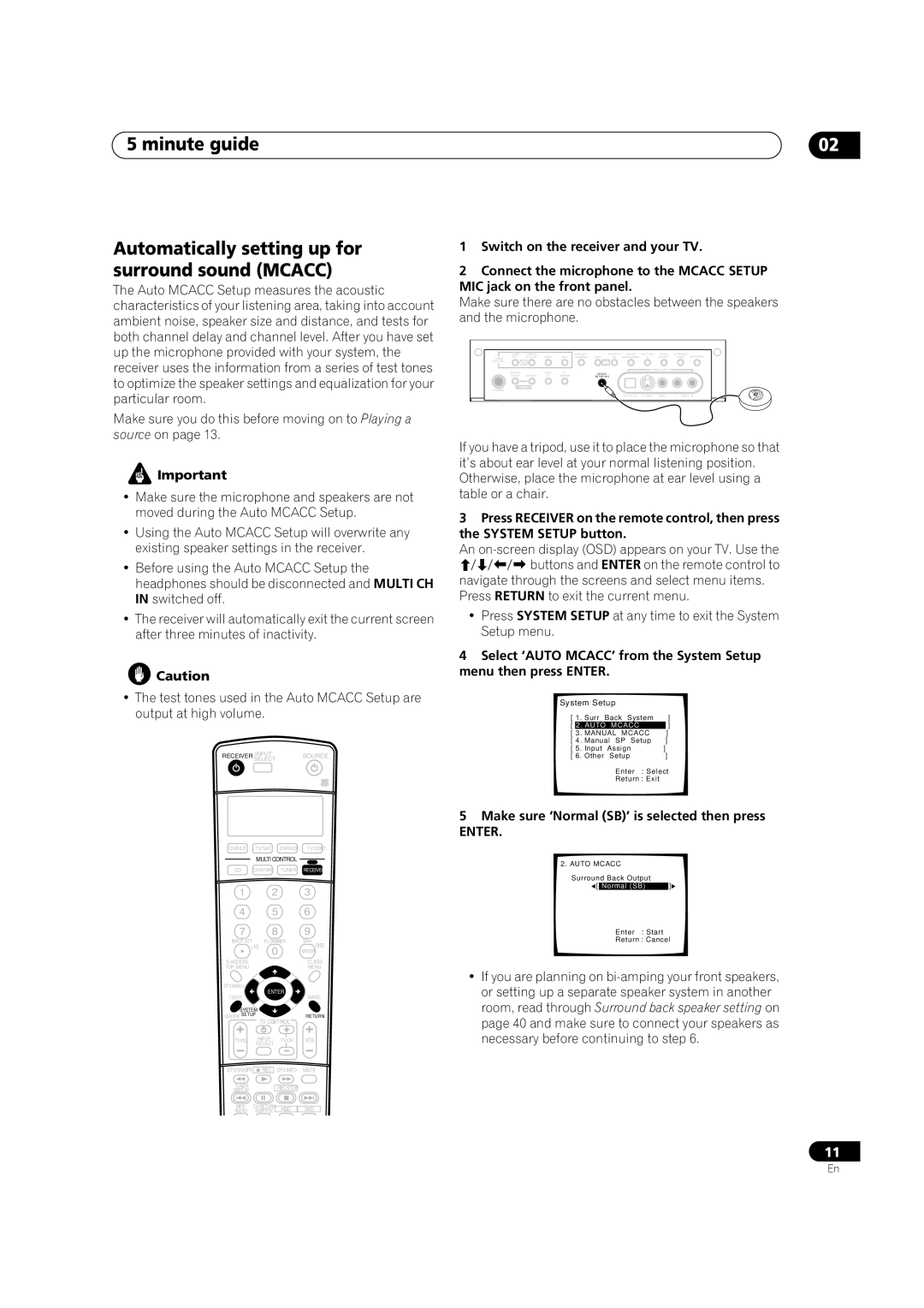 Pioneer VSX-1015TX operating instructions Make sure ‘Normal SB’ is selected then press, Enter 