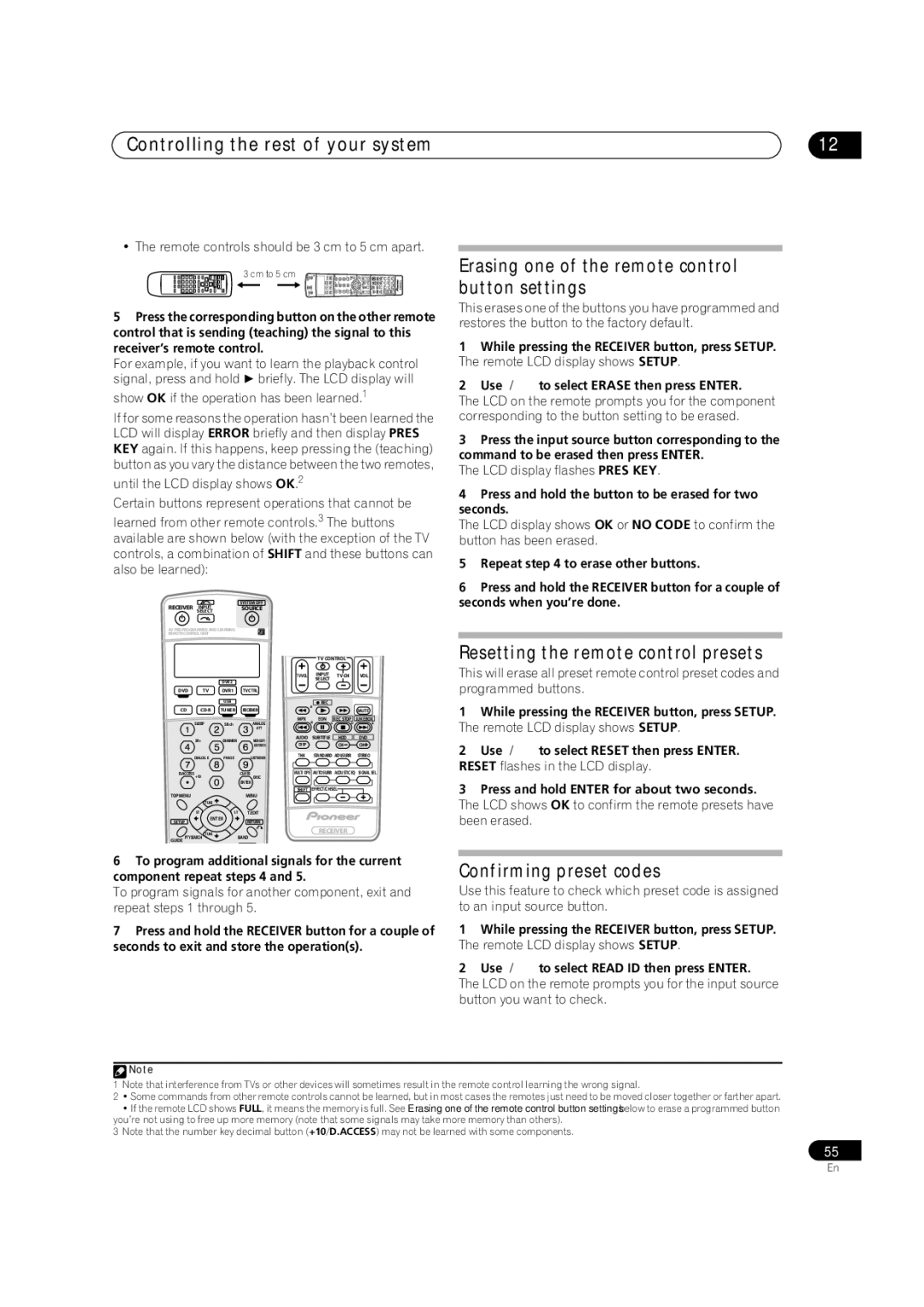 Pioneer VSX-1016V-S, VSX-1016V-K Controlling the rest of your system, Erasing one of the remote control button settings 