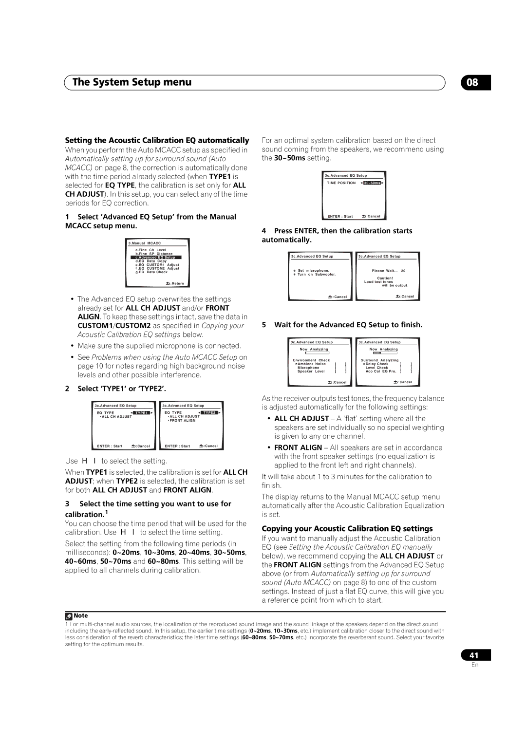 Pioneer VSX-1017AV-K Setting the Acoustic Calibration EQ automatically, Copying your Acoustic Calibration EQ settings 