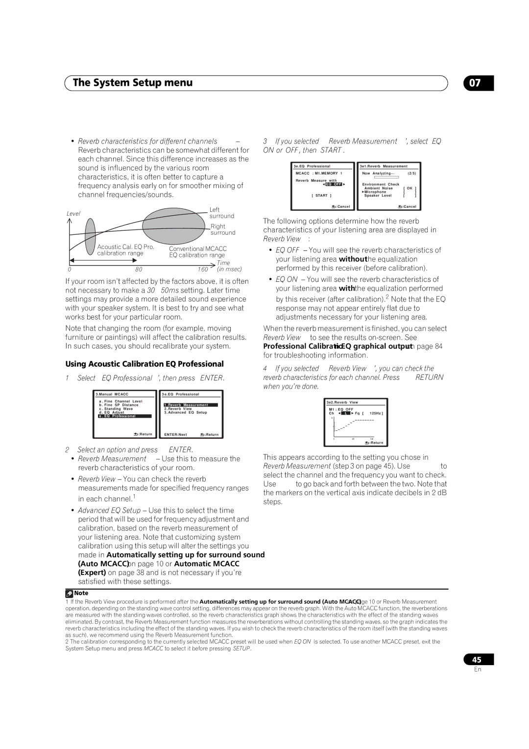 Pioneer VSX-1018AH-K manual Using Acoustic Calibration EQ Professional, Select ‘EQ Professional’, then press Enter 