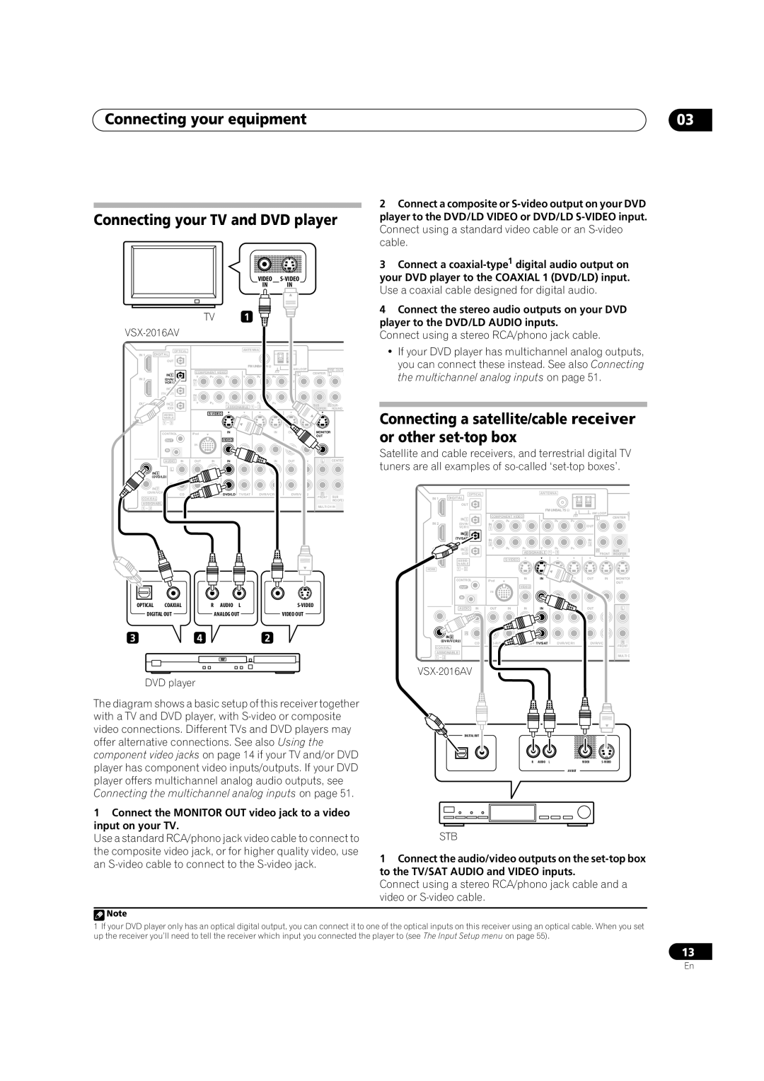 Pioneer VSX-2016AV operating instructions Connecting your equipment Connecting your TV and DVD player, 342 