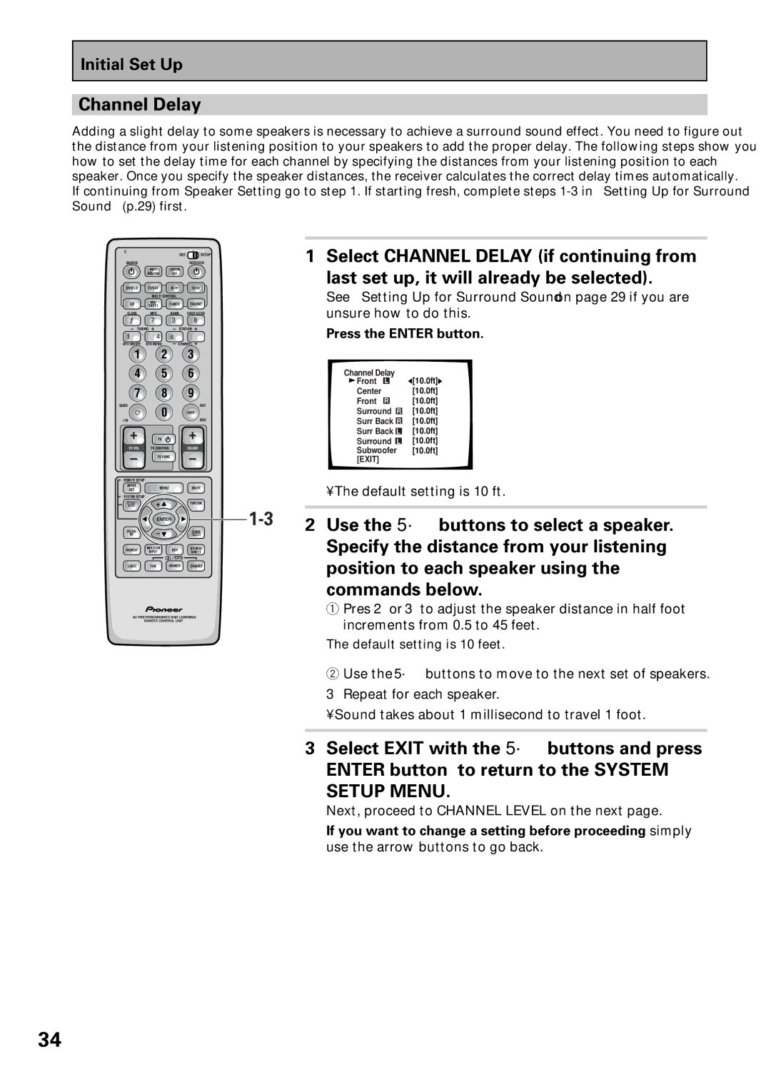 Pioneer VSX-36TX, VSX-37TX manual Setup Menu 