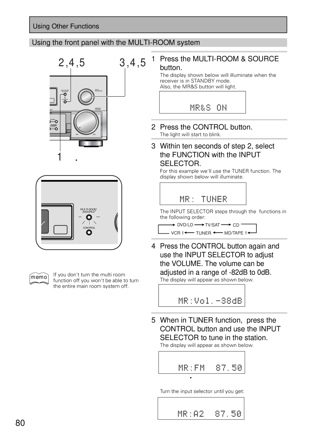 Pioneer VSX-36TX, VSX-37TX manual Selector 