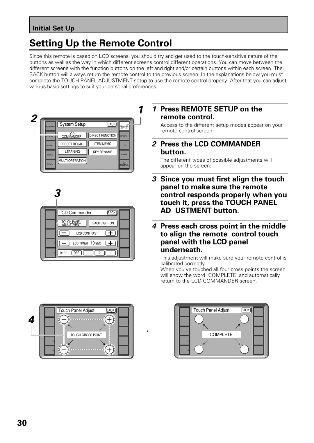 Pioneer VSX-39TX Setting Up the Remote Control, Press Remote Setup on the remote control, Press the LCD Commander Button 