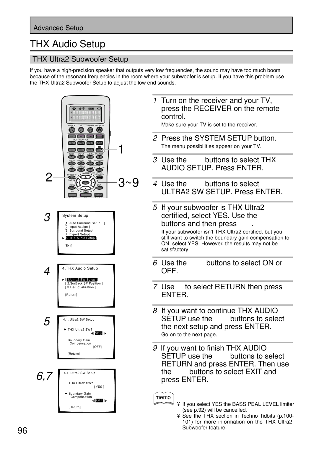 Pioneer VSX-47TX manual THX Audio Setup 