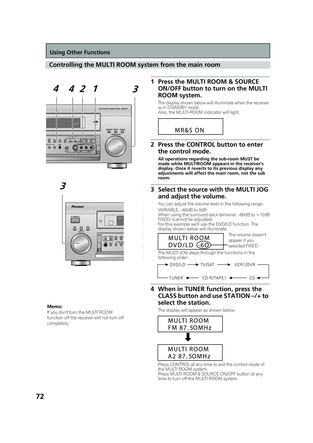 Pioneer VSX-53TX manual 