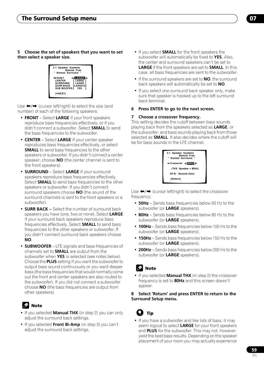 Pioneer VSX-59TXi operating instructions Large 