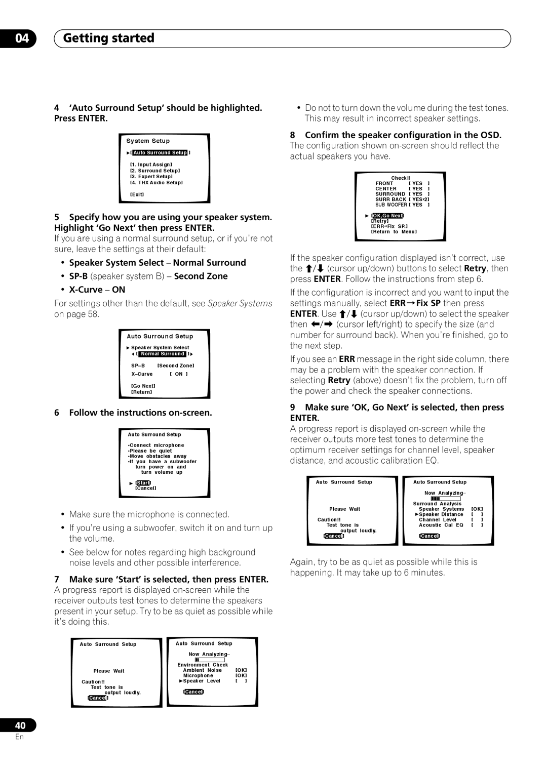 Pioneer VSX-59TXi operating instructions 04Getting started 