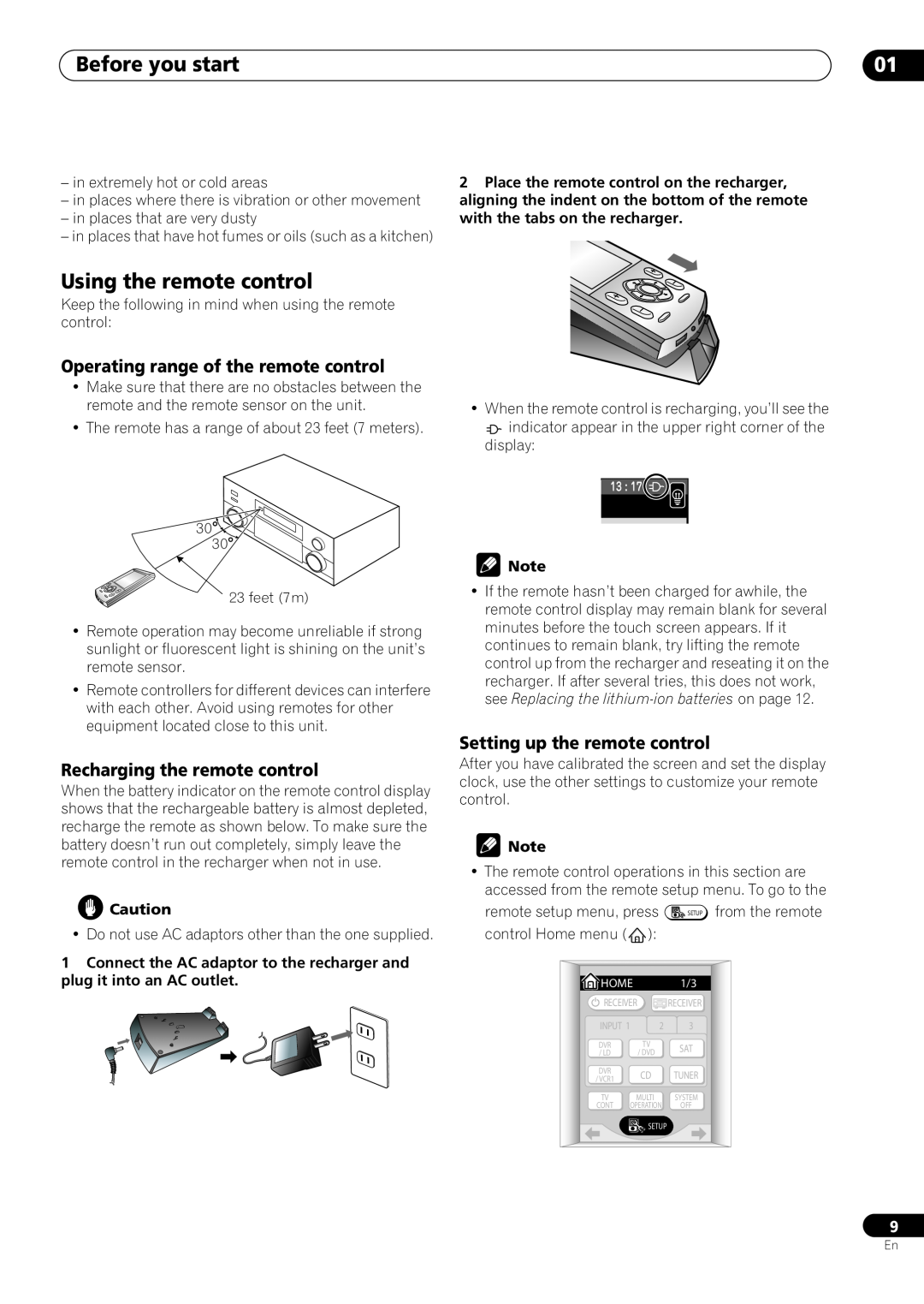 Pioneer VSX-59TXi operating instructions Before you start, Using the remote control, Operating range of the remote control 