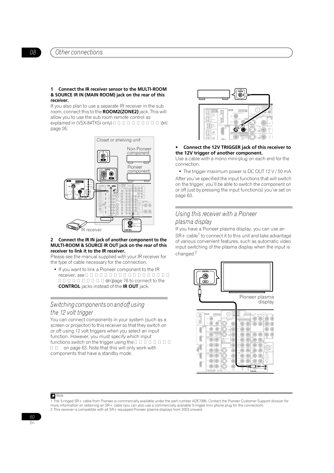 Pioneer VSX-84TXSI, VSX-82TXS-S, VSX-84TXSi-S manual Switching components on and off using the 12 volt trigger 